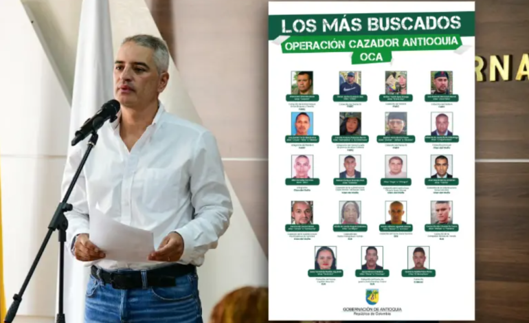 Operación Cazador Antioquia: quiénes son los 19 cabecillas criminales que busca el nuevo grupo élite