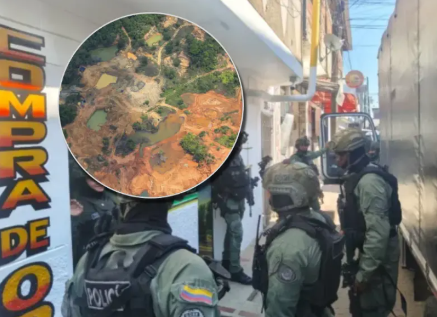Cuatro países golpean red de lavado de oro que operaba desde El Bagre, Antioquia