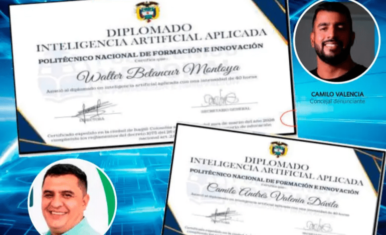 Concejales de Itagüí aparecen certificados en diplomado de inteligencia artificial que aseguran no haber realizado
