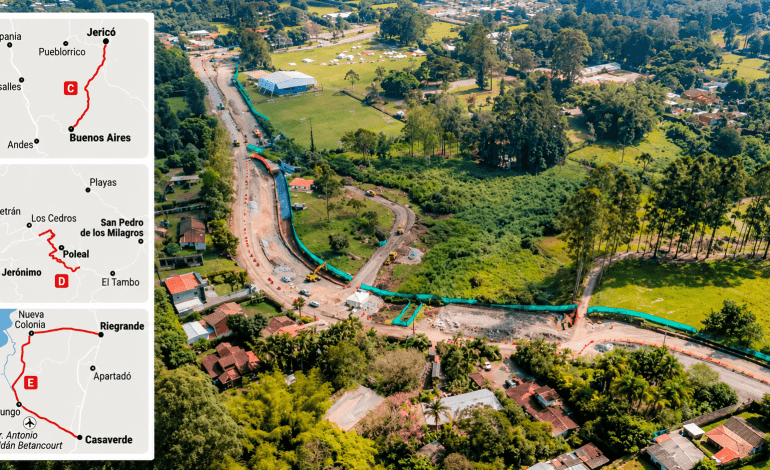 Proyecto de valorización para financiar siete vías estratégicas en Antioquia.