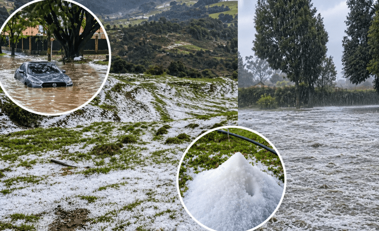 Granizo sorprendió a varios municipios de Antioquia y encendió las alertas por las lluvias