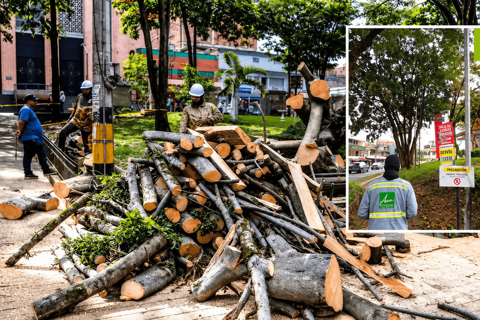 Tala de 76 árboles en San Pío X genera polémica en Itagüí por proyecto de ampliación vial